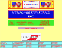 Tablet Screenshot of mumpowersignsupply.com